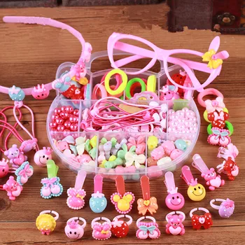 

Children's hand-beaded girls 'puzzle toy DIY, children's hair bracelet necklace hand-beaded for children gift
