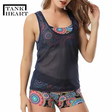 Сексуальное Сетчатое бикини, плюс размер, купальник большого размера, купальник с шортами, танкини, купальники для женщин, 3 предмета, купальник, бразильское бикини