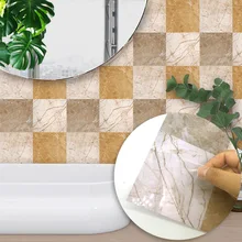 Funlife High-grade marble texture style tile stickers creative artist home decorative wall stickers living room kitchen sticker