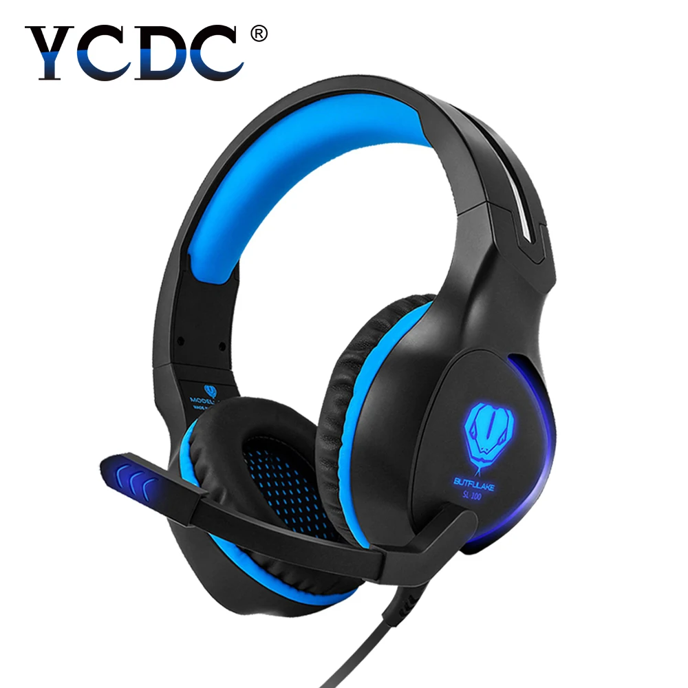 

YCDC SL-100 comfortable USB 3.5mm Gaming Headset Suitable for computer phone With microphone blue