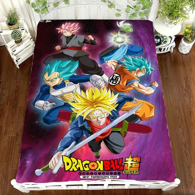 Dragon Ball Z, Комплект постельного белья с принтом аниме, простыня, Vegeta Son Goku, DRAGON BALL Z Zetto, Комплект постельного белья для детской комнаты - Цвет: Черный