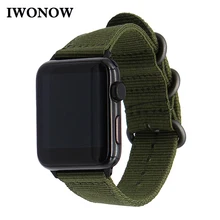 Холщовый нейлоновый ремешок для часов iWatch Apple Watch 5 4 3 2 1 44 мм 42 мм 40 мм 38 мм спортивный ремешок стальная застежка ремешок наручный ремень браслет