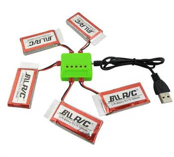 

BLLRC 3.7V 1200mah 5PCS lithium battery 5 in 1 Charger SYMA X5HW X5HC four-axis aircraft unmanned aerial vehicle battery