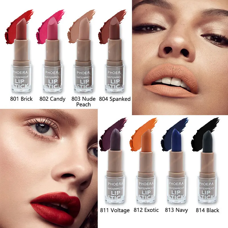 

14 Colors Matte Lipstick Moisturizing Velvet Long-lasting Waterproof Pigment Non-Stick Cup Does Not Fade Lipstick Makeup TSLM1