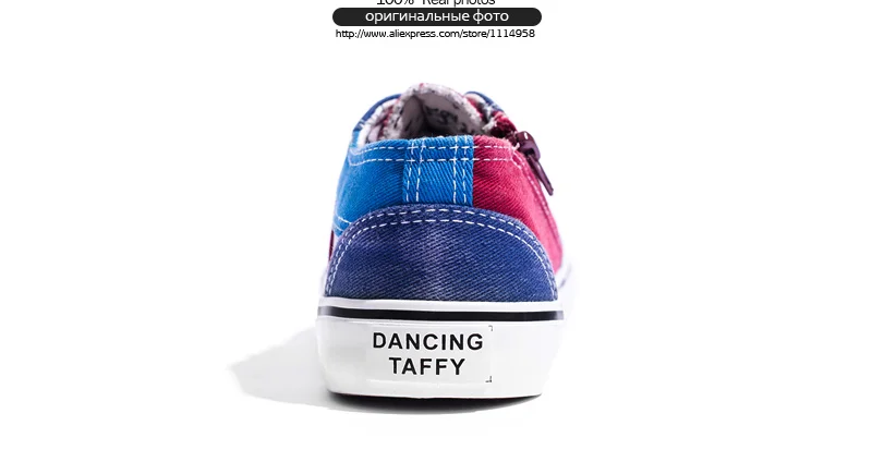 Patchwork Children Shoes for Boys Girls Spring Demin Jeans Kids Shoes leisure Canvas Sneaker BLue Red Rubber Children Sneakers (4)