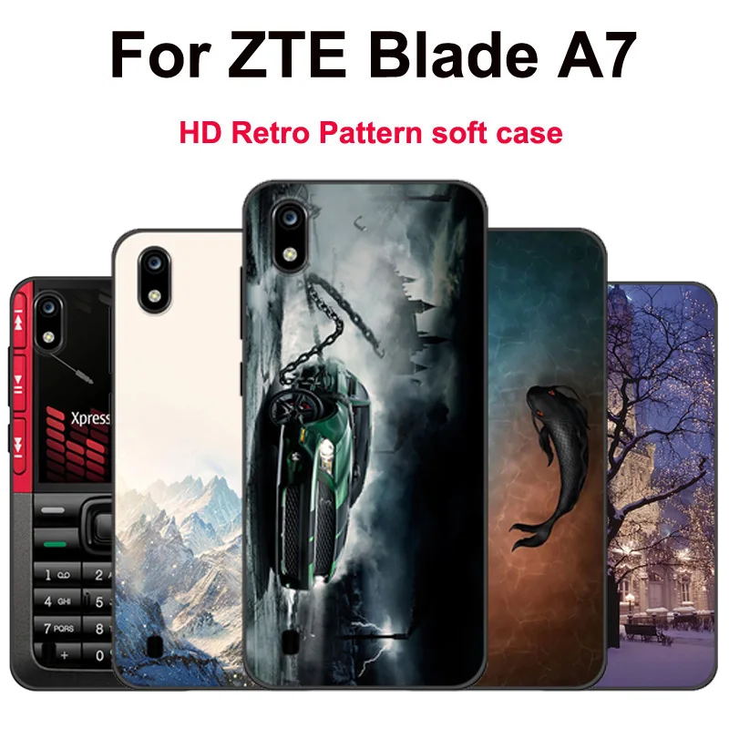 HD узорчатый чехол для ZTE Blade A7 Мягкий ТПУ телефона задняя крышка A7000 корпус бампер