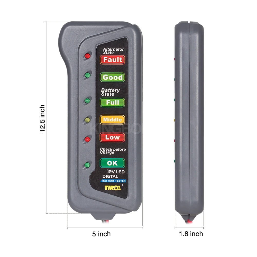 Автомобильный цифровой 12 В тестер батареи 6 светодиодный светильник цифровой аккумулятор генератор 12 Volf автоматический анализатор батареи проверка Динамо