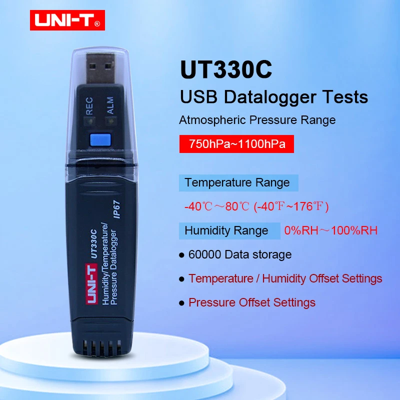 UT330A High Accuracy USB Temperature Data Logger Mini Size USB Recording Logger for Testing Temperature Humidity Pressure UT330A High Accuracy USB Temperature Data Logger Mini Size USB Recording Logger for Testing Temperature Humidity Pressure