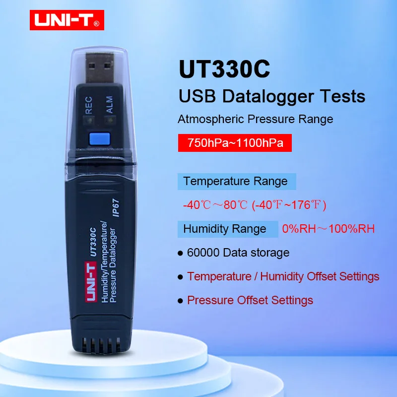 Цифровой измеритель температуры и влажности usb 60000 40 ~ 80C( 176F)|Приборы для измерения