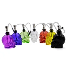 Стеклянный цветной череп труба дымовая трубка стеклянный держатель для табака фильтр наргиле кальян для курения Чича сигареты