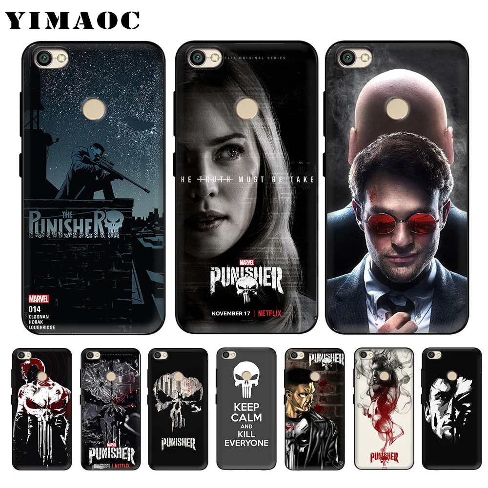 

YIMAOC punisher Soft Case for Xiaomi Redmi 4A Note 4X 5 Plus 5A Pro Prime