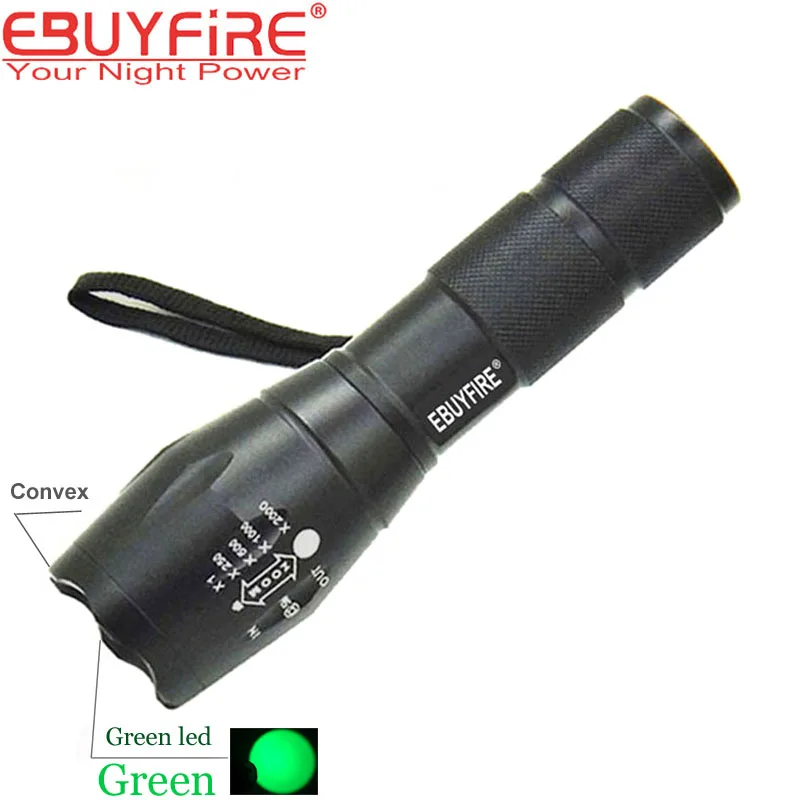

E17 lanterna Green lights LED Flashlight Waterproof torch Flashlight EBUYFIRE