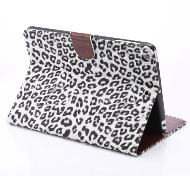 For Apple iPad Air 2 9.7 inch Leopard Print PU Leather Stand Folio Flip