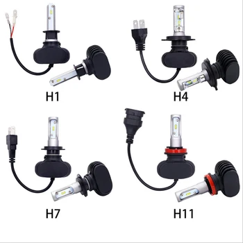 

2pcs H7 LED S1 LED IN Car headlamp H1 H4 H11 H3 H8 9005 9006 6500k csp 50w car headlight blub ds1 fog light 12v kit led light