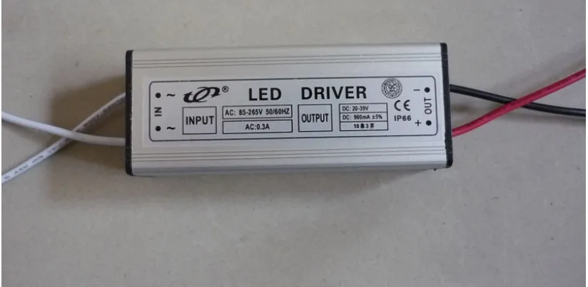 

Fedex fast shipping 10 Series 3 parallel 30W LED Light driver 900MA 0.9A Constant current IP66 Waterproof DC20-39Vf
