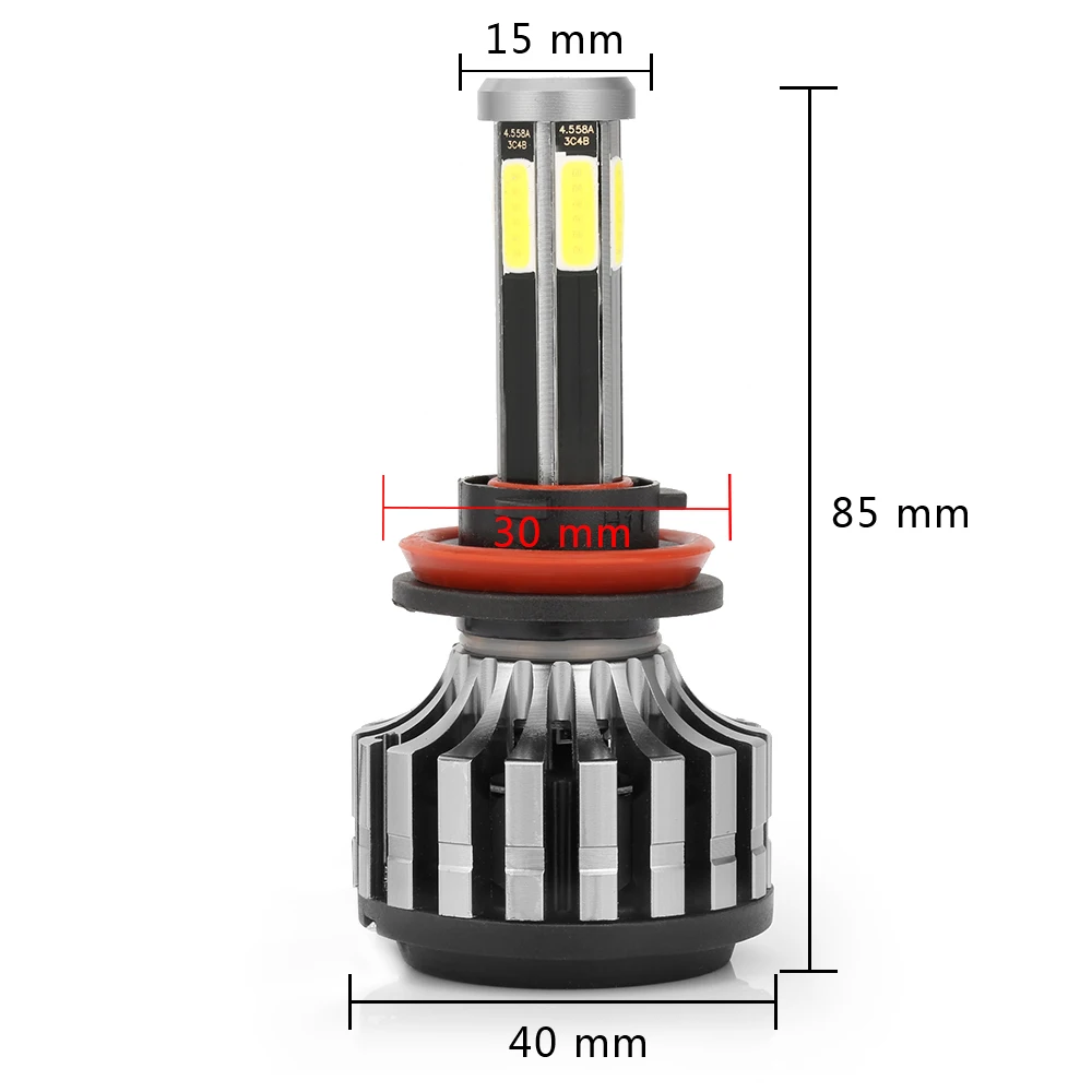 Aotogo 2 шт. H4 H7 H11 HB2 9005 9006 2000W 300000LM светодиодный сторонний комплект светодиодных фар