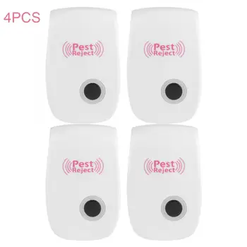 

Indoor 4Pcs EU/US Plug Electronic Ultrasonic Mosquito Repeller Cockroach Pest Rats Control Home Use electronic insect killer