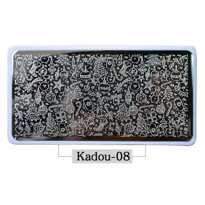 Kadou-08 1 шт. Животные тигр олень цветы узор рисунок для нейл-арта штамп, пластины для стемпинга рождественские ногти шаблоны DIY пластины инструменты Kadou-D03 - Цвет: Kadou-08