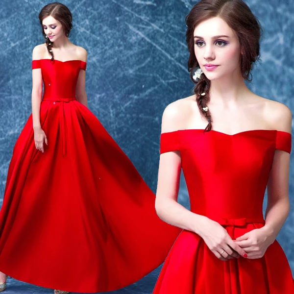 

hot sexy robe de soiree boat neck cap sleeve sashes Evening Dress 2015 vestido longo red long prom dresses Formal gown