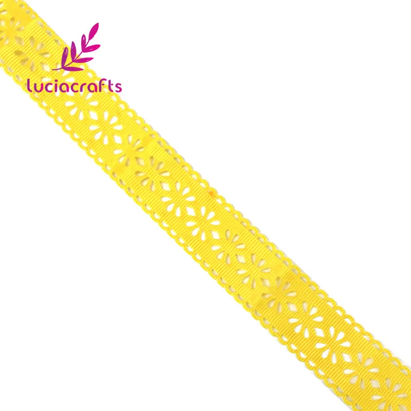 Lucia crafts 2y/7y с фокусным расстоянием 25 мм выдалбливают Стиль Grosgrain ленты DIY Швейные отделка Ленточные ручной работы материалы украшения P0502