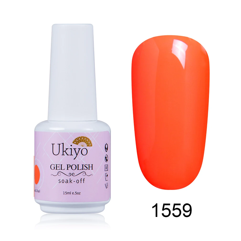 Ukiyo 15 мл гель лак Vernis полуперманентный УФ-гель для ногтей эмаль гель для ногтей геллак замачиваемый блеск лак для ногтей - Цвет: 1559