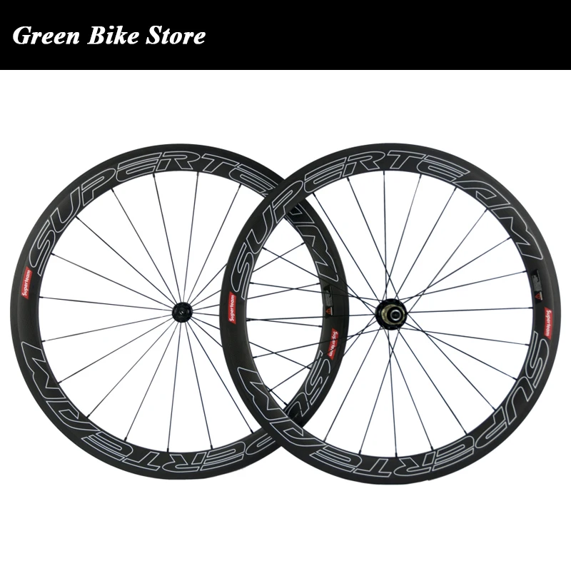 SUPERTEAM 50mm Carbon Wheels R13 With Basalt Braking Surface Tubular 700C Road Wheelset Clincher Bicycle Wheel | Спорт и развлечения