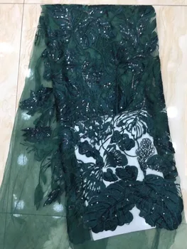 

2019 High Quality African Net Lace Fabric French Lace Fabric With Sequins Fabric nigerian Tulle lace fabrics