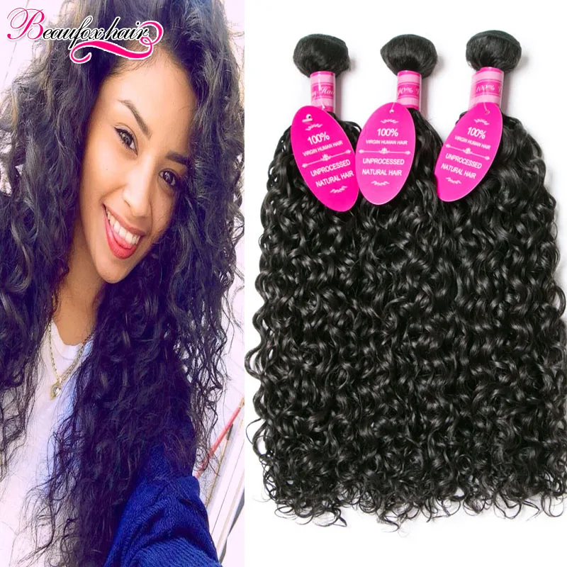 

Peerless Brazilian Curly Virgin Hair Water Wave 3 Bundles Water Wave Virgin Hair Curly Weave Human Hair Bundles Brazilian Hair