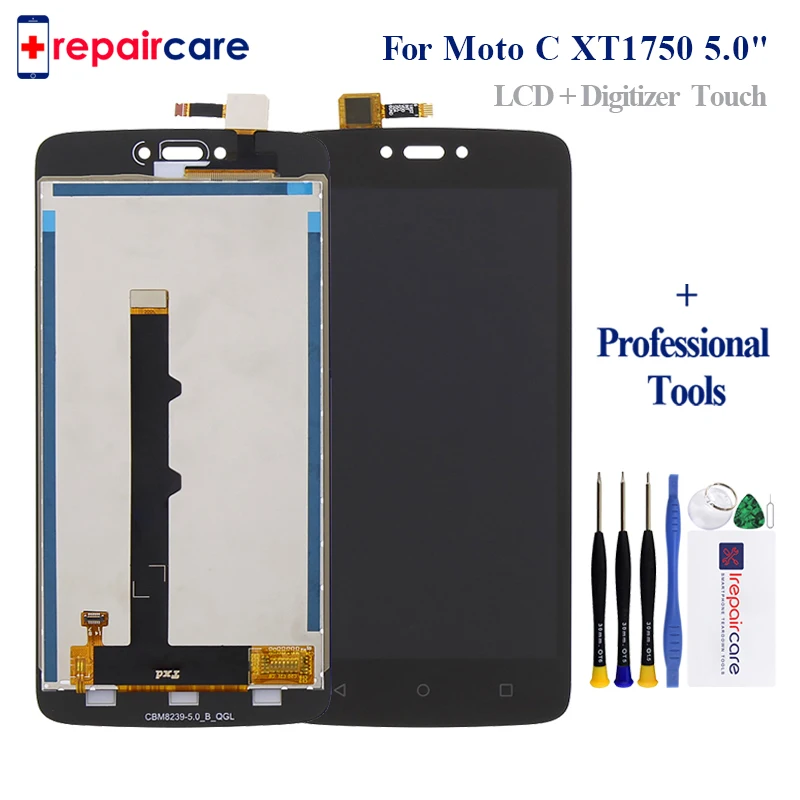 

5.0" LCD Screen For Motorola Moto C XT1750 XT1755 Xt1754 LCD Display+Digitizer Panel Screen Assembly with Free Tools