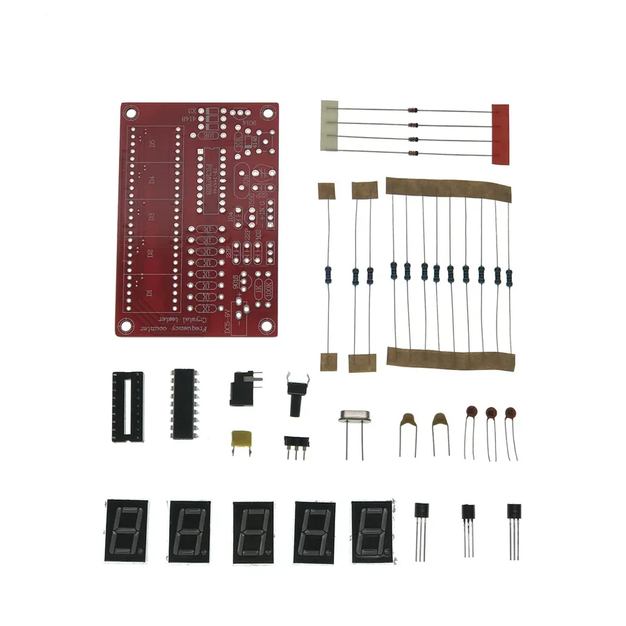 1 Гц 50 МГц кристалл осциллятор счетчик частоты тестер DIY Kit 5 цифр разрешение новые
