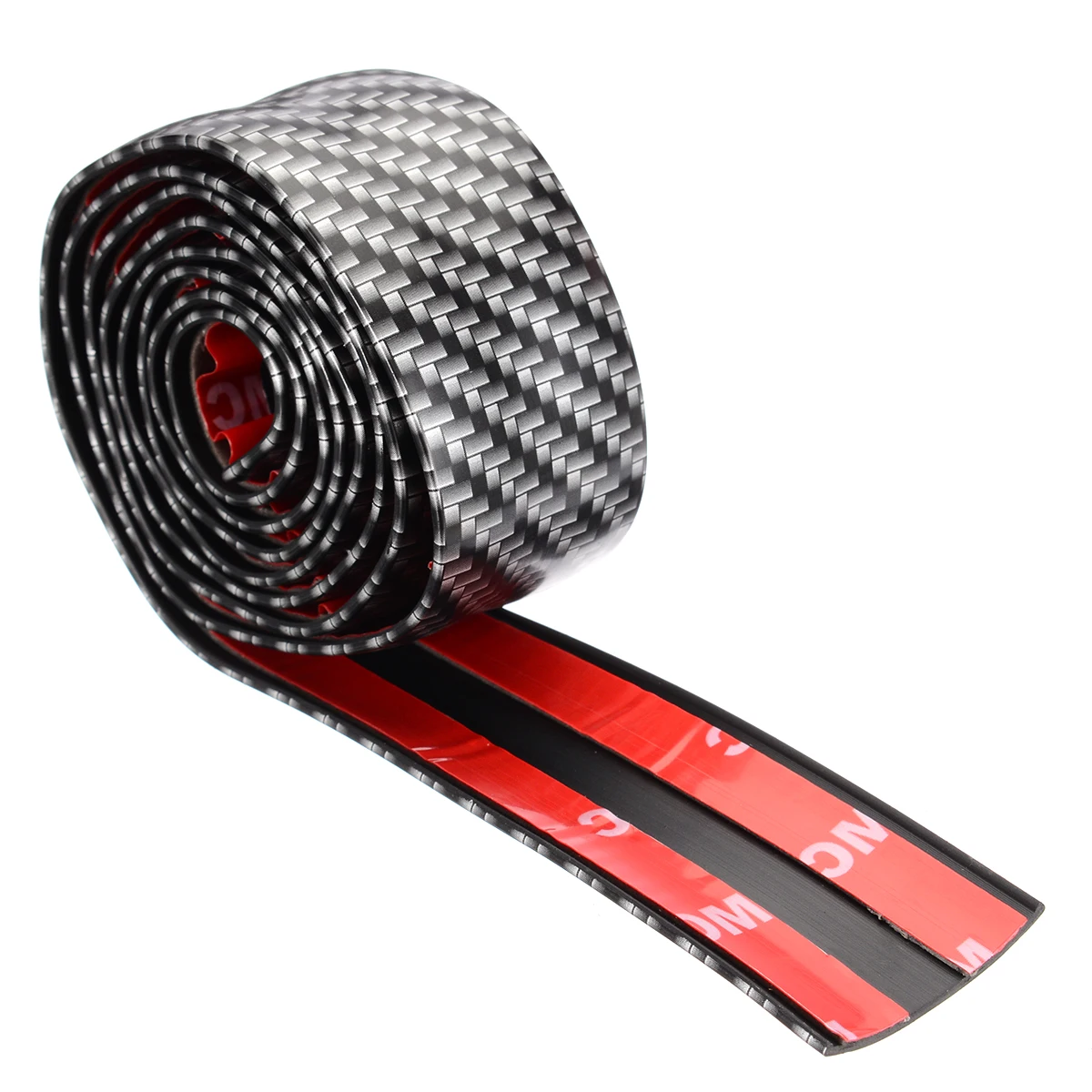 1M*3cm Carbon Fiber Rubber Soft Black Bumper Strip DIY Door Sill Protector Edge Guard Car Stickers Car Styling Accessories