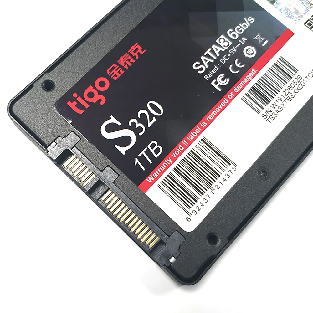 Tigo SSD 1 ТБ HDD 2,5 дюймов SATA3 1024GB Внутренний твердотельный накопитель 6 ГБ/сек. для настольных ПК S320 SATAIII HD высокая скорость