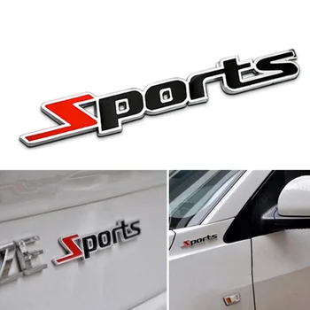 

car styling 3D Metal SPORT Stickers For Citroen C1 C2 C3 C4 C5 C6 C8 C4L For Fiat 500 600 500l 500x diagnostic punto stilo bravo