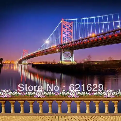 Night view 8 x8 CP Computer painted Scenic Photography Background font b Photo b font Studio