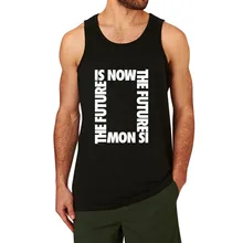 Loo show The Future теперь Милый Забавный крутой говорящий черный летний потрясающий Топ на бретелях для мужчин