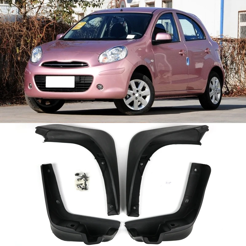 

Front Rear Car Mud Flaps For Nissan Micra / March K13 2010 2011 2012 2013 Mudflaps Splash Guards Mud Flap Mudguards Fender