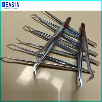 

100pcs Dental Disposable Medical tweezers Tools Kit Stainless steel
