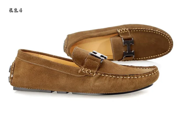 H Designer brand men leather shoes boat shoes casual