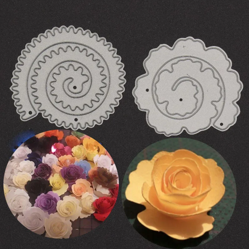 

2Pc/Set Metal Cutting Dies New Thread Circles Flowers Dies Set Fustelle Metalliche Per Scrapbooking