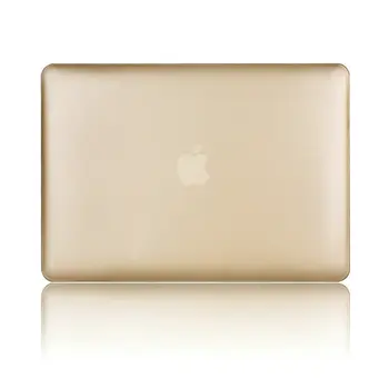 

Golden Case Laptop Bag Shell For Macbook air 11 pro 13 retina 12 15 Touchbar Sleeve Notbook Hard Case For Mac book without logo