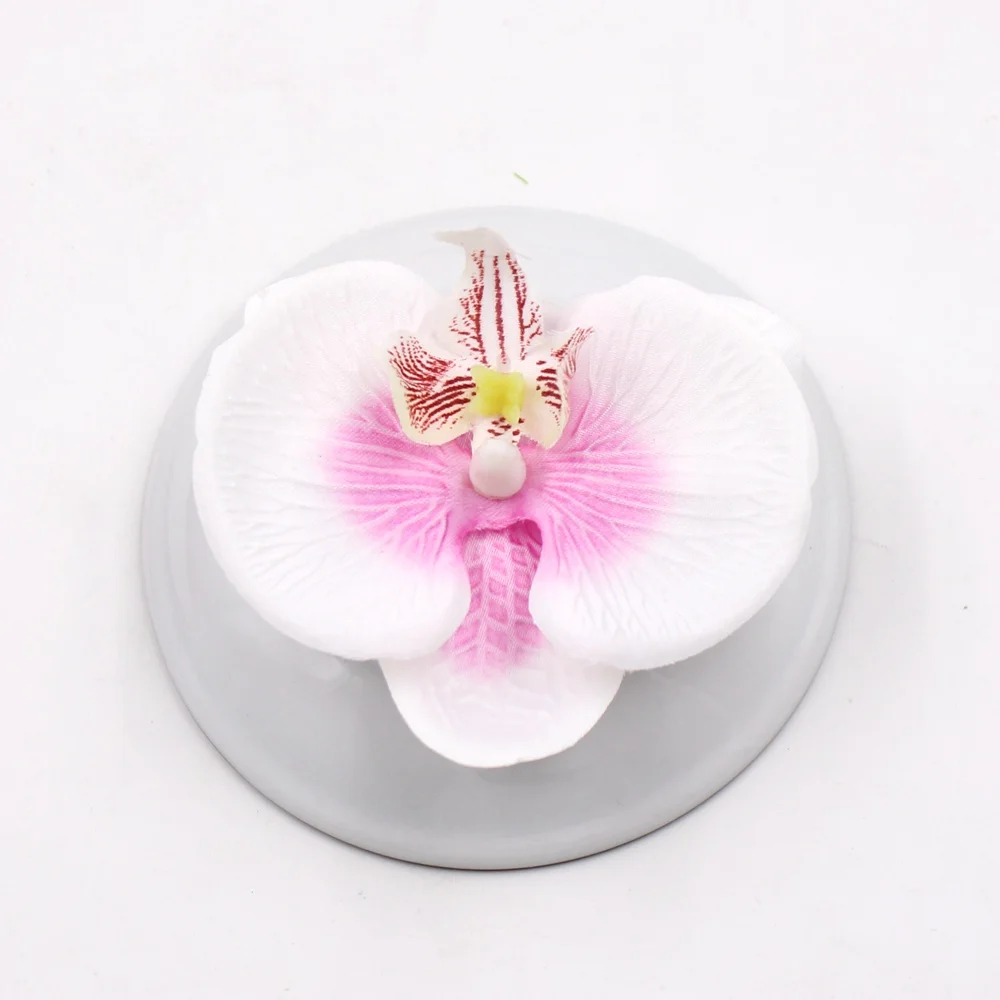 10 шт. искусственный цветок высокого качества шелковые головки орхидеи бабочки для свадьбы автомобиля украшения дома DIY Flores Cymbidium ручной работы