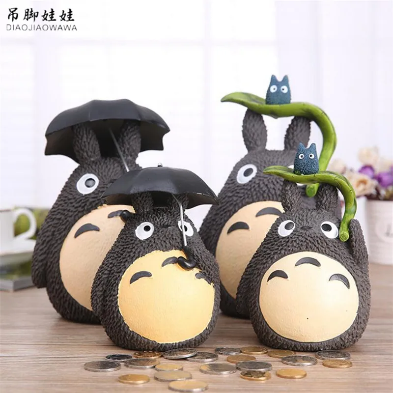 

My Neighbor Totoro Piggy Bank Resin Totoro Figurines Japanese Style Coin Money Box 1 Piece Free Shipping