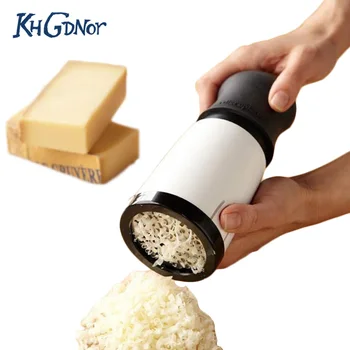 

New Stainless Steel Cheese Grater Manual Chocolate Cheese Lemon Slicer Grater With 2 Different Blades Kitchen Cheese Tool