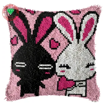 

Diy pillow cushion decor carpet Latch hook rug kits Pillowcase diy cross stitch carpet crochet hooks hook rug cushion embroidery