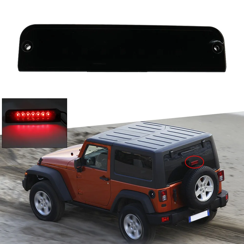 

For Jeep Wrangler TJ 1997-2006 Rear Brake Light Third Tail Light Rear Lamp Clear Smoked Lens