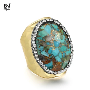 

Women Jewelry Women Rings Natural Stone with Copper Fashion Rings For Woman Woman Gift Anillos Mujer Anillos Anel RI029