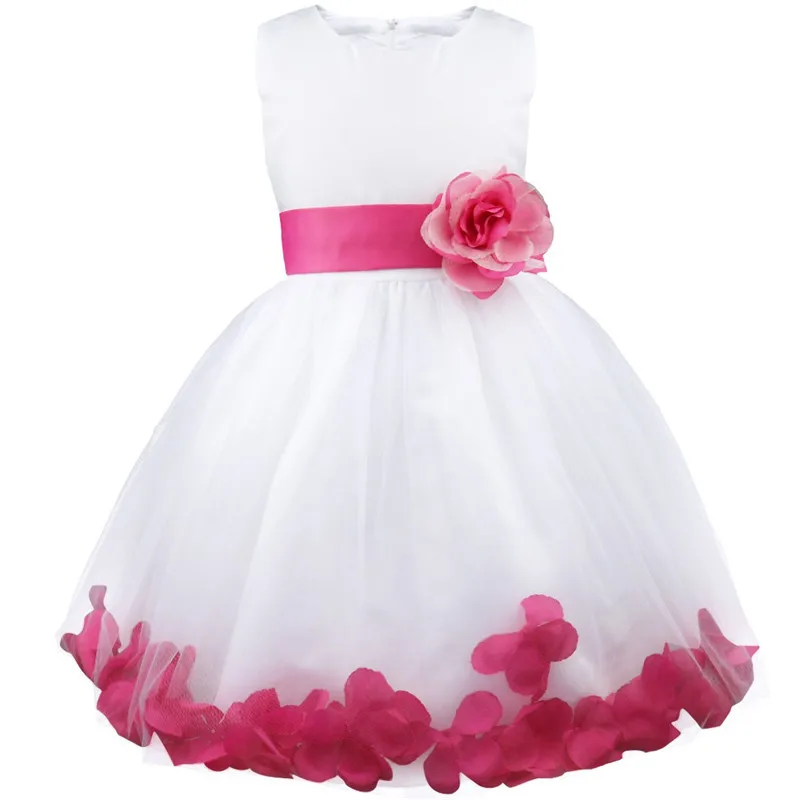 Iiniim/детское летнее платье для девочек; свадебное платье для подростков; платье для дня рождения; костюм для малышей; летнее праздничное платье - Цвет: Red