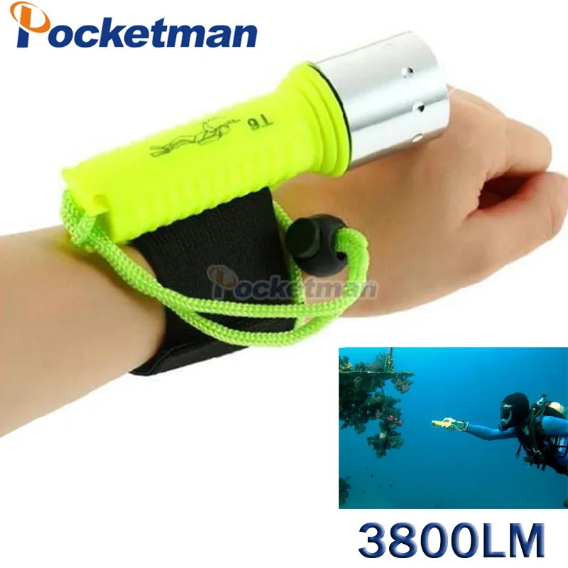 

3800 Lumens LED Diving Flashlight Lantern XM-L T6 Waterproof Underwater Scuba Flashlight Torch Light Lamp Diver