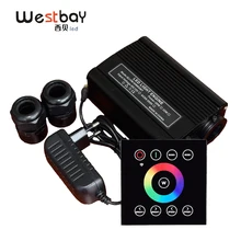 32 Вт RGBW двойной порт оптического волокна источник света оптического волокна свет Двигателя драйвер с сенсорной панелью светодиодный контроллер для потолочной звезды