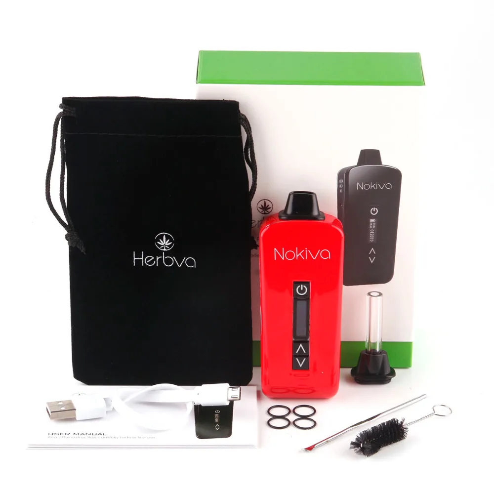 

Original Airistech Nokiva Dry Herb Vaporizer Electronic Cigarette kit 2200mAh OLED Touch Screen Vape pen Herbal e-cigarettes